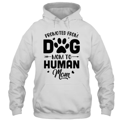 Promoted From Dog Mom To Human Mom Mother's Day T-Shirt & Tank Top | Teecentury.com