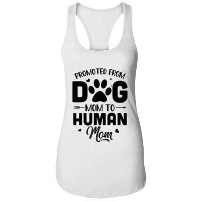 Promoted From Dog Mom To Human Mom Mother's Day T-Shirt & Tank Top | Teecentury.com