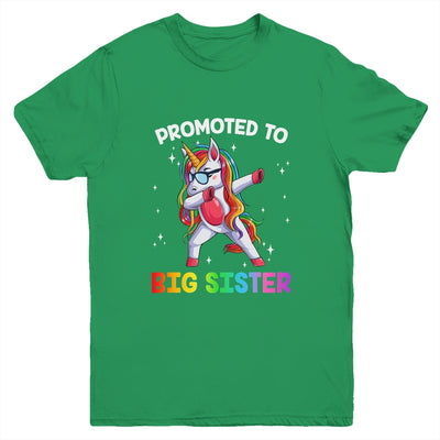 Promoted To Big Sister Again Dabbing Unicorn Cute Unicorn Youth Youth Shirt | Teecentury.com