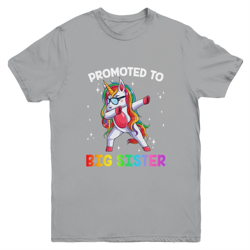 Promoted To Big Sister Again Dabbing Unicorn Cute Unicorn Youth Youth Shirt | Teecentury.com