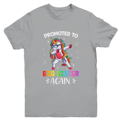 Promoted To Big Sister Dabbing Unicorn Older Sister Youth Youth Shirt | Teecentury.com