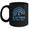 Prostate Cancer Awareness In September We Wear Blue Rainbow Mug | teecentury