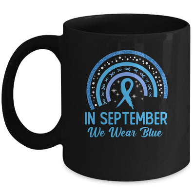 Prostate Cancer Awareness In September We Wear Blue Rainbow Mug | teecentury