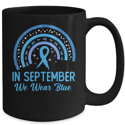 Prostate Cancer Awareness In September We Wear Blue Rainbow Mug | teecentury