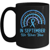 Prostate Cancer Awareness In September We Wear Blue Rainbow Mug | teecentury