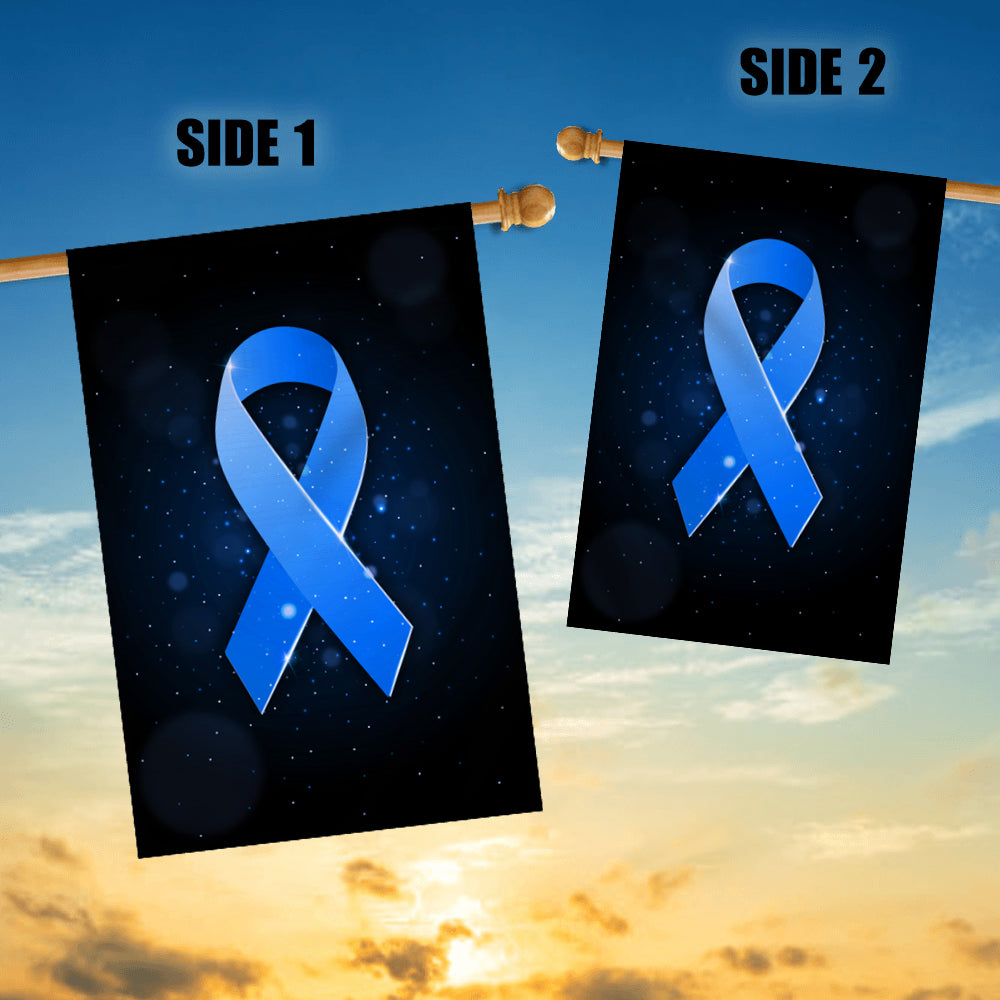 Prostate Cancer Colon Cancer Diabetes Awareness Flag Blue Ribbon Flag | Teecentury.com