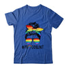 Proud Aunt Messy Bun LGBT Mom LGBT Gay Pride LGBTQ Rainbow Shirt & Tank Top | teecentury