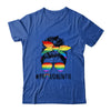 Proud Auntie Messy Bun LGBT Auntie LGBT Gay Pride Rainbow Shirt & Tank Top | teecentury