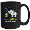 Proud Mama World Down Syndrome Awareness Day Elephant T21 Mug | teecentury