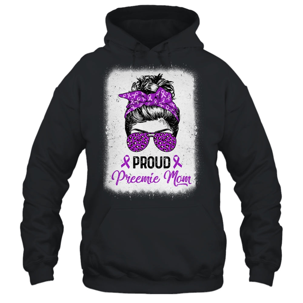Proud Preemie Mom Messy Bun Prematurity Awareness T-Shirt & Hoodie | Teecentury.com