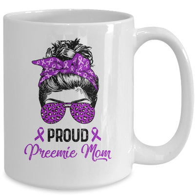 Proud Preemie Mom Messy Bun Women Prematurity Awareness Mug Coffee Mug | Teecentury.com
