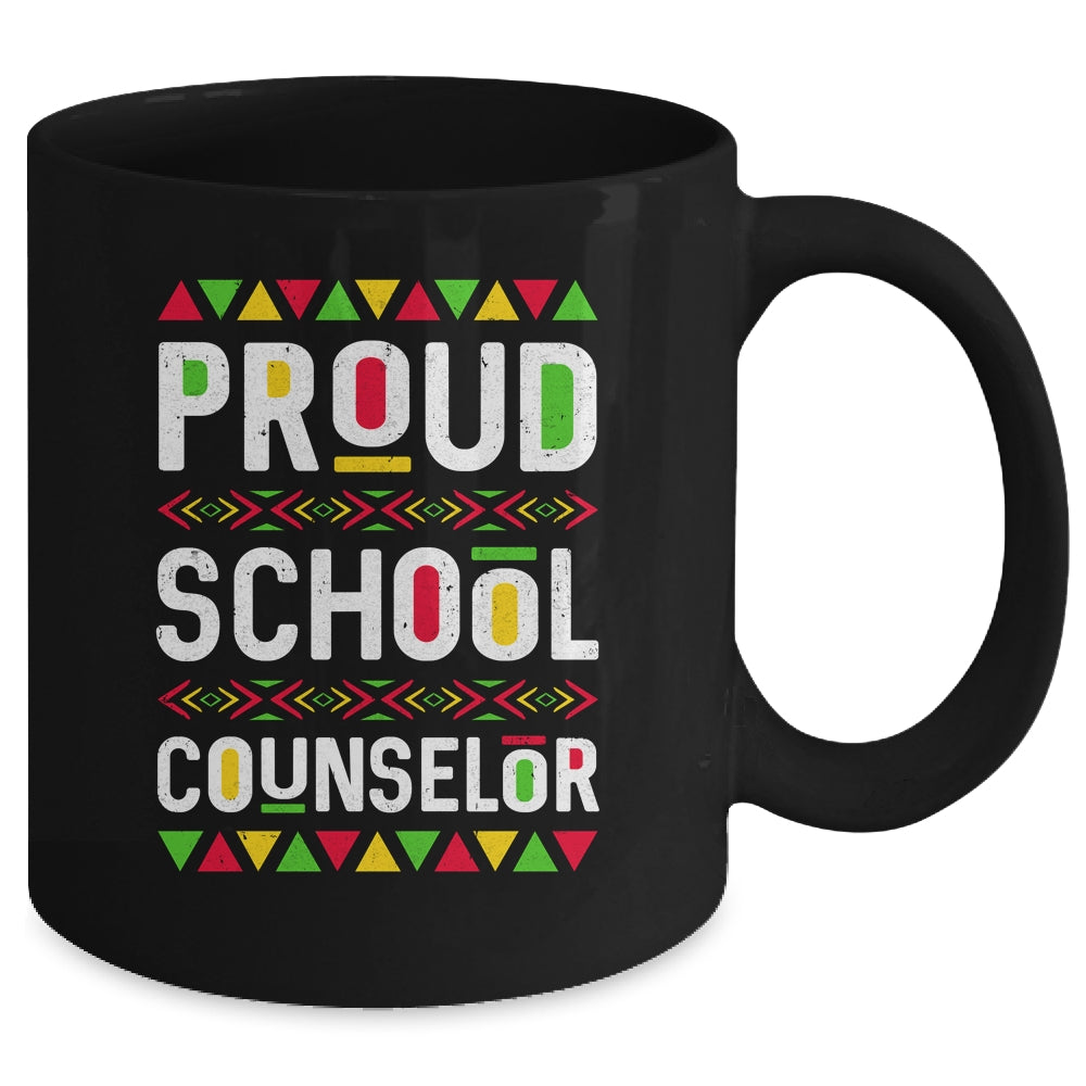 Proud School Counselor Africa Pride Black History Month Mug Coffee Mug | Teecentury.com