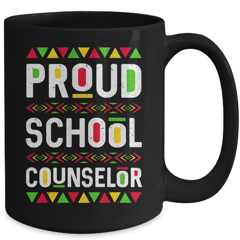 Proud School Counselor Africa Pride Black History Month Mug Coffee Mug | Teecentury.com