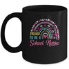 Proud To Be A School Pink Leopard Rainbow Stethoscope Nurs Mug | teecentury