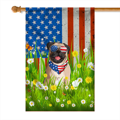 Pug American USA Flag 4th of July Dog Lover On Independence Day | teecentury