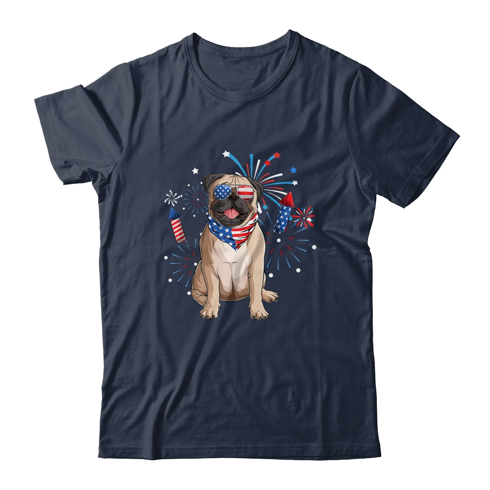 Pug Dog American USA Flag 4th of July Men women Lover Shirt Tank Top Teecentury