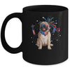Pug Dog American USA Flag 4th of July Men women Lover Mug | teecentury