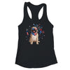 Pug Dog American USA Flag 4th of July Men women Lover Shirt & Tank Top | teecentury