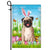 Pug Happy Easter Day Holiday Flag Funny Dog Dog Wear Bunny Ears Headband Cute for Home Decor | teecentury