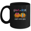 Pumpkin Gender Reveal Pink Or Blue Aunt Loves You Mug Coffee Mug | Teecentury.com