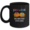 Pumpkin Gender Reveal Pink Or Blue Big Brother Loves You Mug Coffee Mug | Teecentury.com