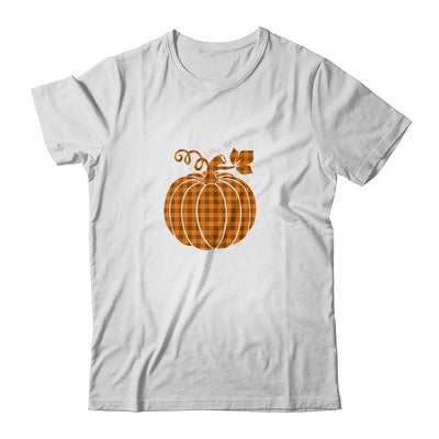 Pumpkin Halloween Thanksgiving Gift Women Pumpkin Plaid T-Shirt & Sweatshirt | Teecentury.com