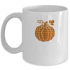 Pumpkin Halloween Thanksgiving Gift Women Pumpkin Plaid Mug Coffee Mug | Teecentury.com