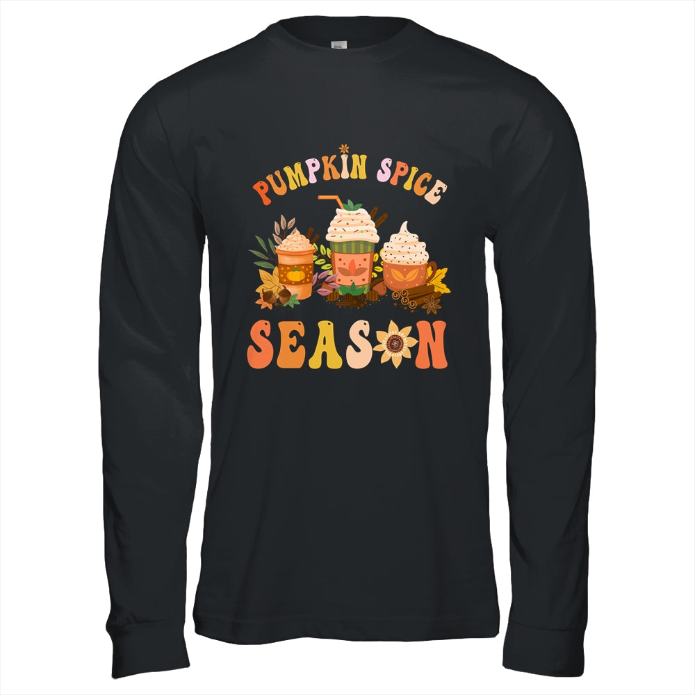 Pumpkin Spice Season Fall Autumn Spice Coffee Groovy Shirt & Hoodie | teecentury