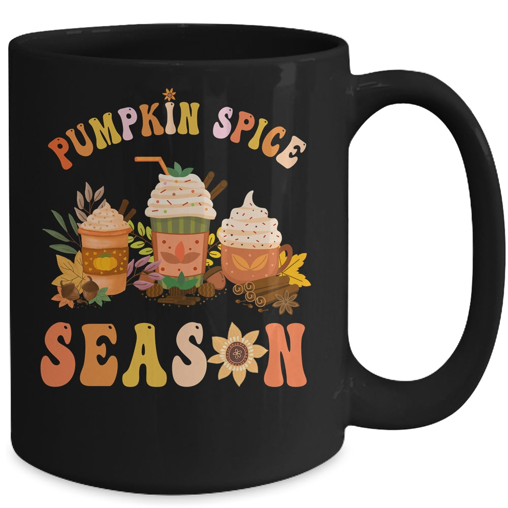 Pumpkin Spice Season Fall Autumn Spice Coffee Groovy Mug | teecentury