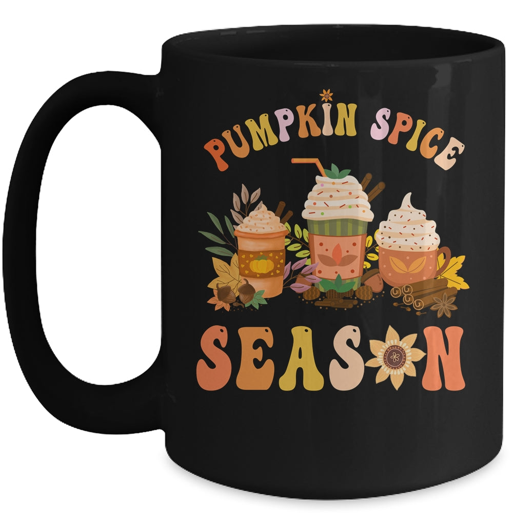 Pumpkin Spice Season Fall Autumn Spice Coffee Groovy Mug | teecentury