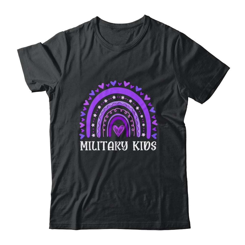 Purple Up April Rainbow For Month Of The Military Kids Shirt & Hoodie | teecentury