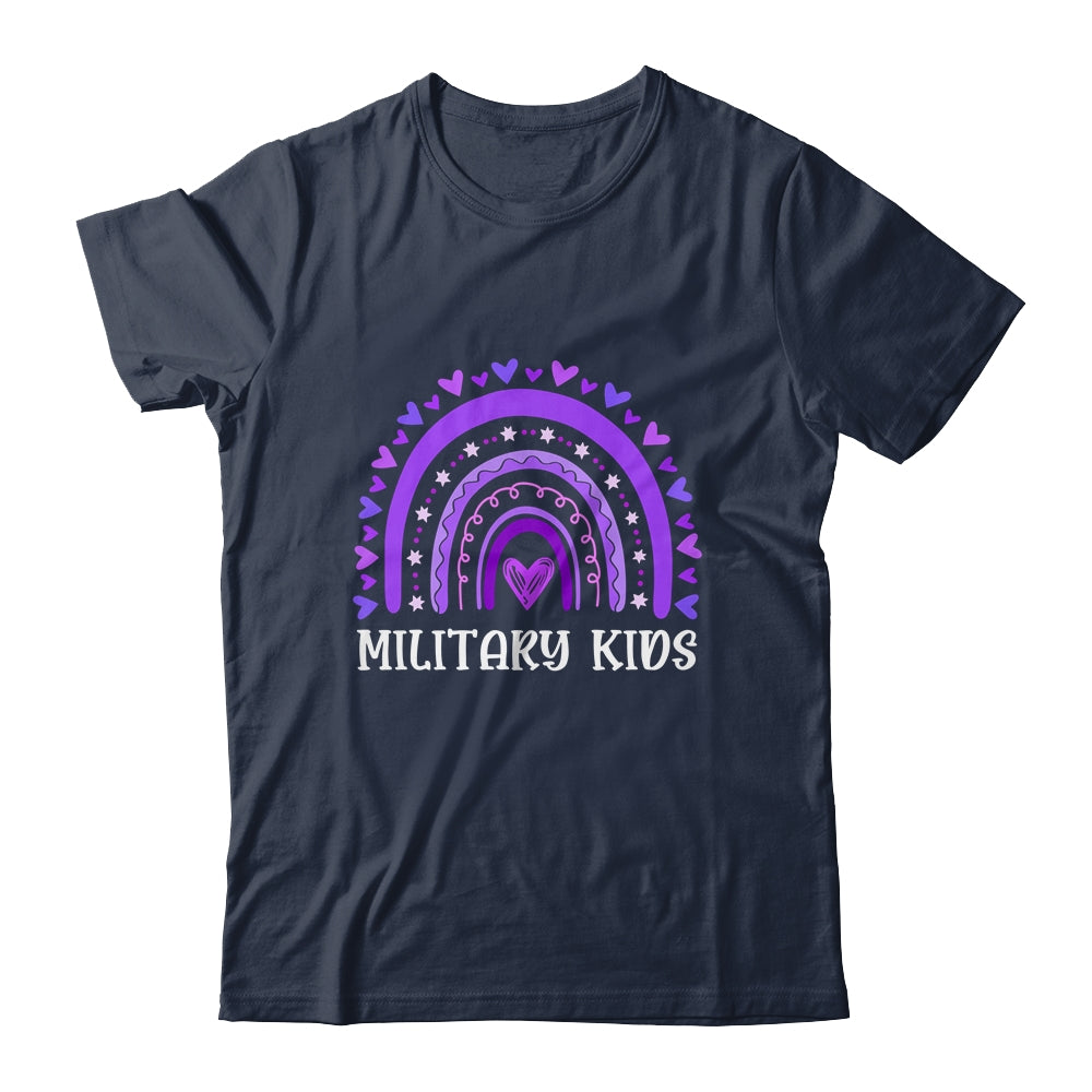 Purple Up April Rainbow For Month Of The Military Kids Shirt & Hoodie | teecentury