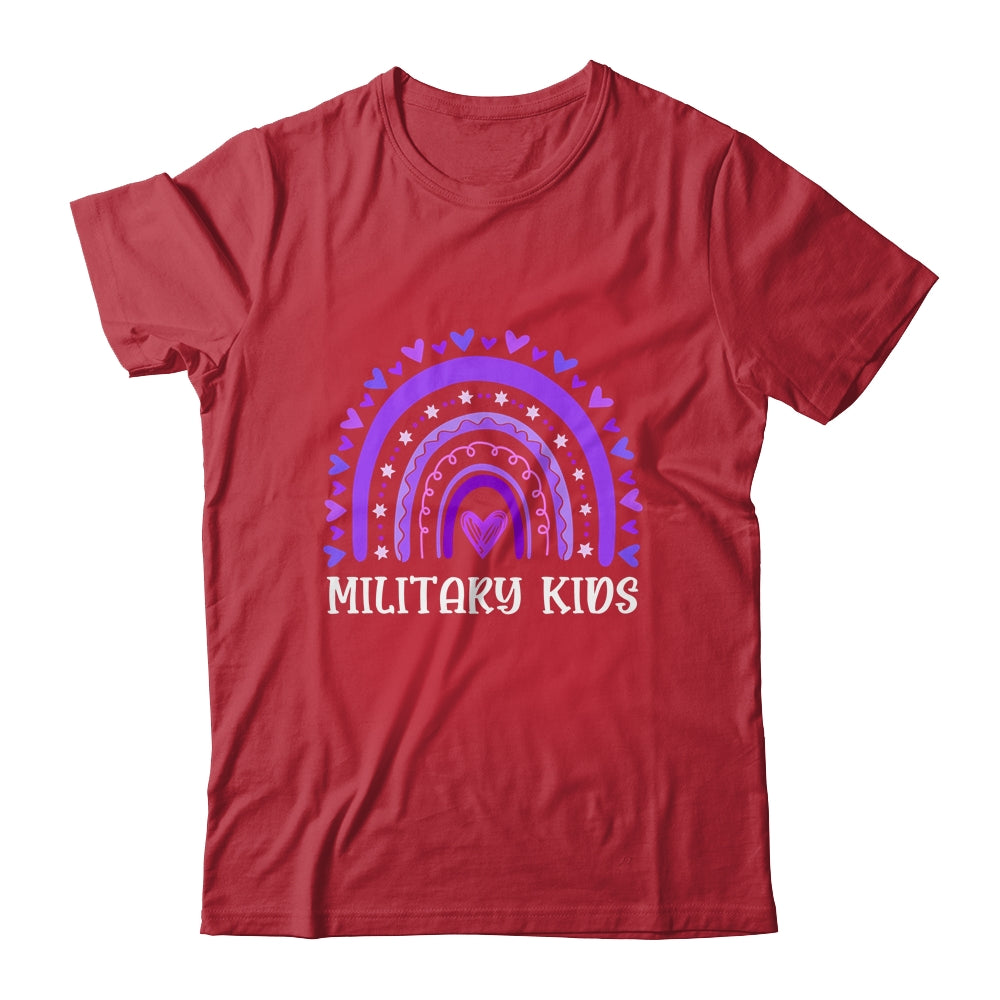 Purple Up April Rainbow For Month Of The Military Kids Shirt & Hoodie | teecentury