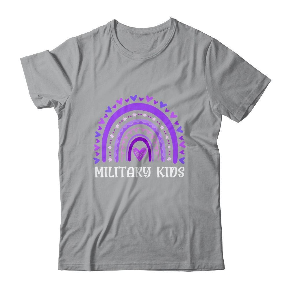 Purple Up April Rainbow For Month Of The Military Kids Shirt & Hoodie | teecentury