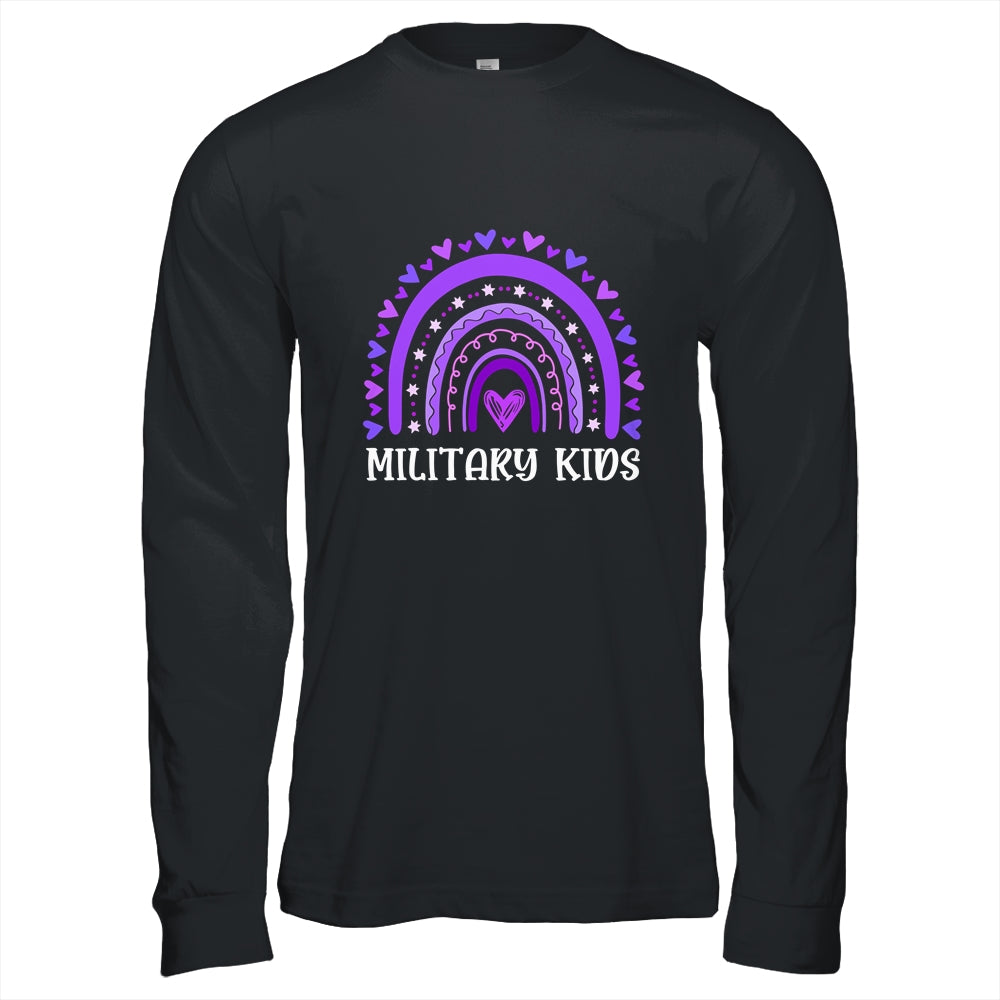 Purple Up April Rainbow For Month Of The Military Kids Shirt & Hoodie | teecentury