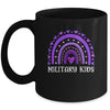 Purple Up April Rainbow For Month Of The Military Kids Mug | teecentury