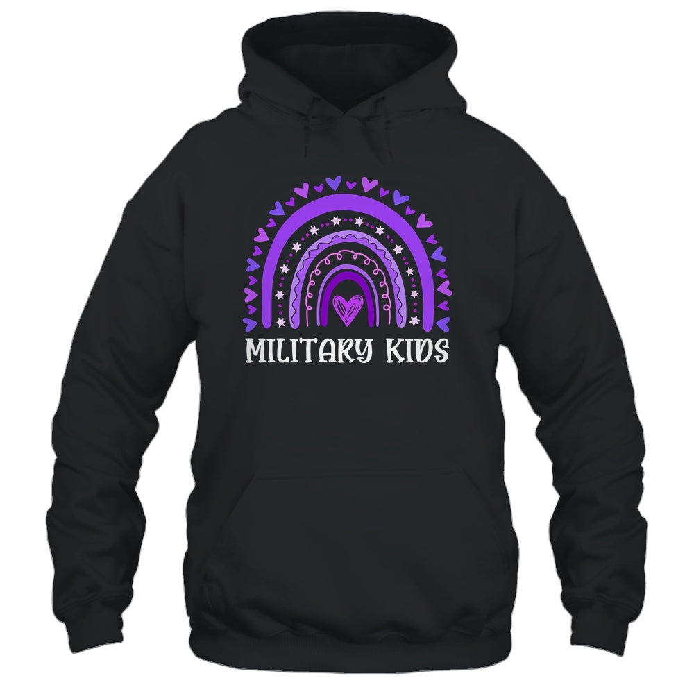 Purple Up April Rainbow For Month Of The Military Kids Shirt & Hoodie | teecentury