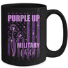 Purple Up For Military Child Month Dandelion Flag Mug | teecentury