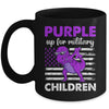 Purple Up For Military Kids Child Of The Military Dino Boys Mug | teecentury