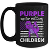 Purple Up For Military Kids Child Of The Military Dino Boys Mug | teecentury