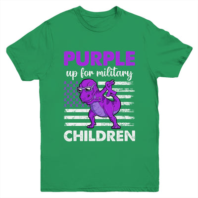 Purple Up For Military Kids Child Of The Military Dino Boys Youth Shirt | teecentury