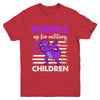 Purple Up For Military Kids Child Of The Military Dino Boys Youth Shirt | teecentury
