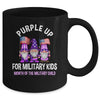 Purple Up For Military Kids In Month Of Military Child Gnome Mug | teecentury