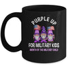 Purple Up For Military Kids In Month Of Military Child Gnome Mug | teecentury