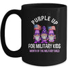 Purple Up For Military Kids In Month Of Military Child Gnome Mug | teecentury
