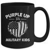 Purple Up For Military Kids Military Child Month Heart Flag Mug | teecentury