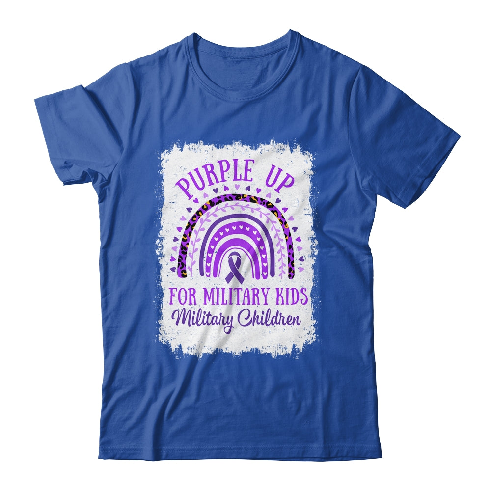 Purple Up For Military Kids Military Child Month Rainbow Shirt & Hoodie | teecentury