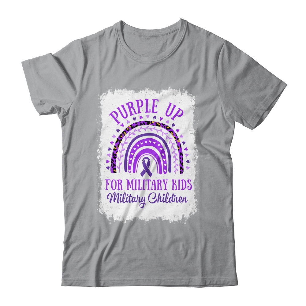 Purple Up For Military Kids Military Child Month Rainbow Shirt & Hoodie | teecentury