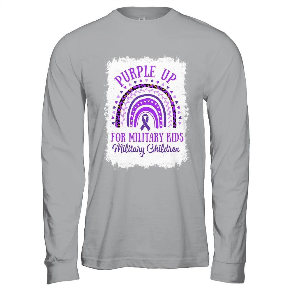Purple Up For Military Kids Military Child Month Rainbow Shirt & Hoodie | teecentury