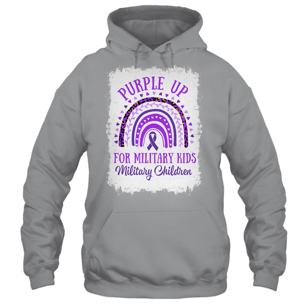 Purple Up For Military Kids Military Child Month Rainbow Shirt & Hoodie | teecentury
